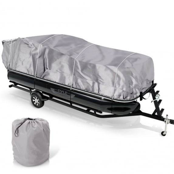 Pyle PCV442 Armor Shield Universal Waterproof Pontoon Boat Cover