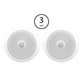 thumbnail image 1 of Pyle PDIC60 6.5 Inch 250 Watt 2 Way In Wall/Ceiling Home Speaker System (3 Pair), 1 of 2