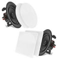 thumbnail image 1 of Pyle PDIC66 200 Watt 6.5 Inch In Wall Flush Mount 2 Way Speakers, White (1 Pair), 1 of 4