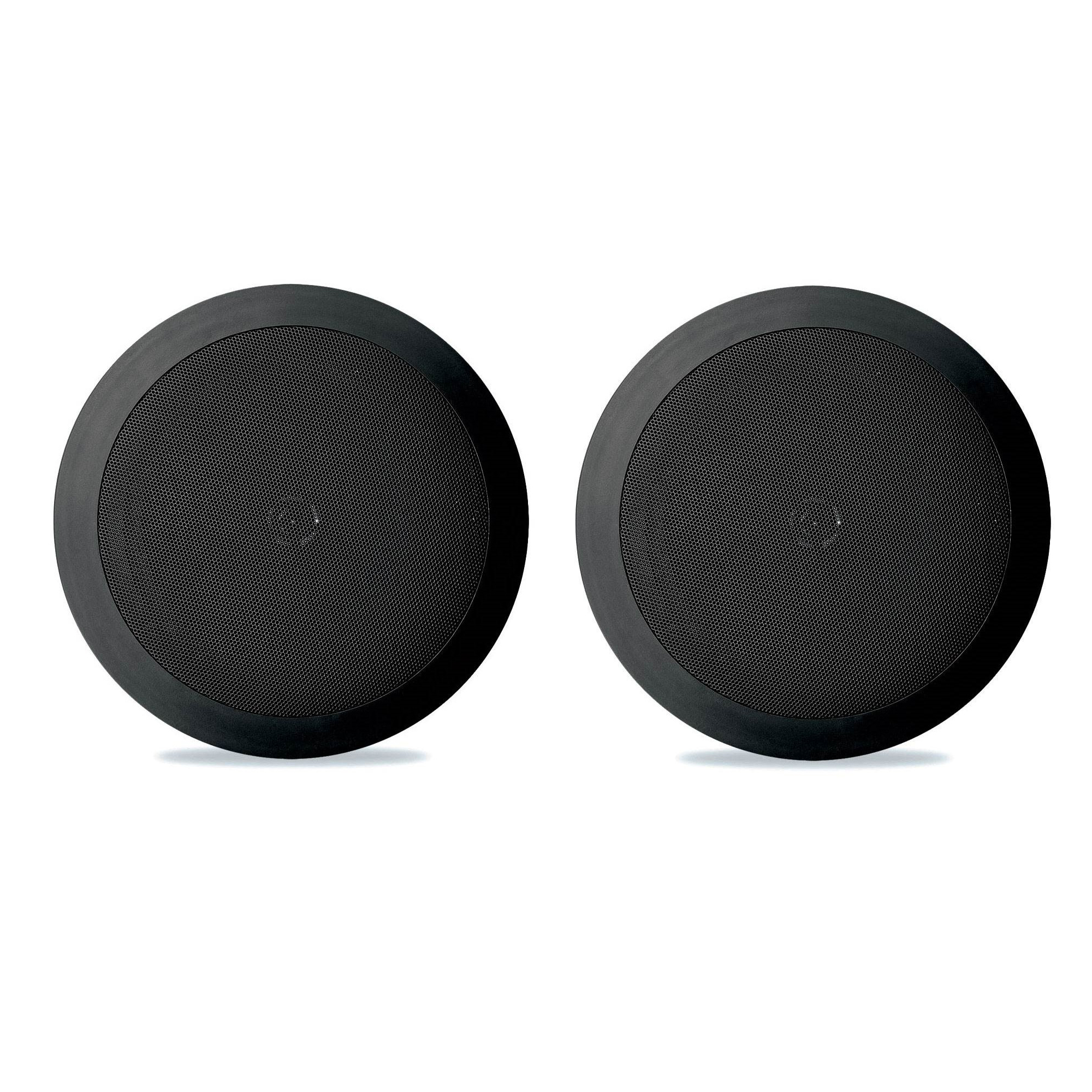 Pyle PDIC81RDBK 250W 8 Inch Flush In-Wall In-Ceiling Black Speakers (6 Pairs) - image 1 of 5