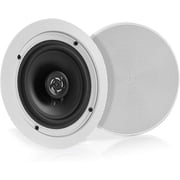 PYLE PDICBT552RD - Dual 5.25  Bluetooth Ceiling / Wall Speakers, 2-Way Flush Mount Home Speaker Pair, 150 Watt