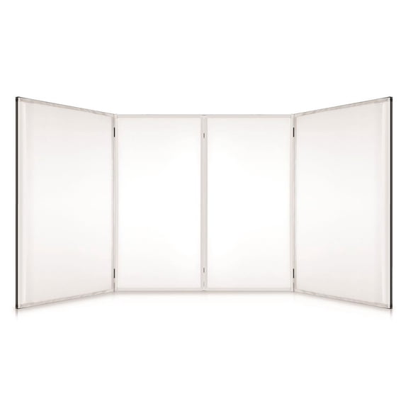 Pyle PDJFAC12 24.2 x 48 x 46 Inch DJ Booth Stand Cover Screen Scrim Panel Facade