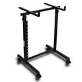 thumbnail image 1 of Pyle PDJSD2 Universal Open Frame Metal DJ Stand Rack Mount with Rolling Wheels, 1 of 4