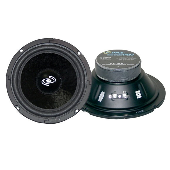 Pyle PDMR8 8In 360W 8-Ohm High Power Mid Range Driver Audio Speaker, Black