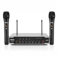thumbnail image 1 of Pyle PDWM2125 Portable Bluetooth Wireless Microphone System with 2 Handheld Mics, 1 of 7