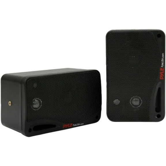 Pyle PDWR42BBT Bluetooth Indoor Outdoor 3.5" 200W Speaker System, Black (2 Pack)