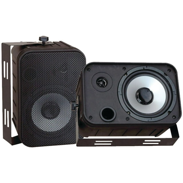 Pyle PDWR50B Waterproof Indoor Outdoor 6.5 Inch Speaker System, Black