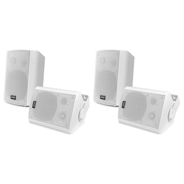 Pyle PDWR51BTWT Bluetooth Indoor Outdoor 5.25 In Speaker System, White