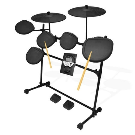 Pyle PED021M - Digital Drum Set, Electronic Drum Machine System (7-Pad Drum Kit)