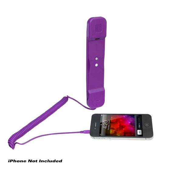 Pyle PITP8PUR Retro Style Pop Handset - Easy Use - Retail Packaging - Purple
