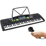 Pyle Digital Piano Kids Portable 61 Key Piano Keyboard, Learning Keyboard for Beginners W/ Drum Pad