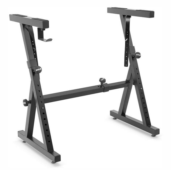 Pyle PKST38 Heavy Duty Adjustable Folding Z Style Piano Keyboard Stand, Black