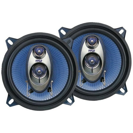 Pyle PL53BL 5.25" 200W 3-Way Car Audio Triaxial Speakers Stereo Blue (Pair)
