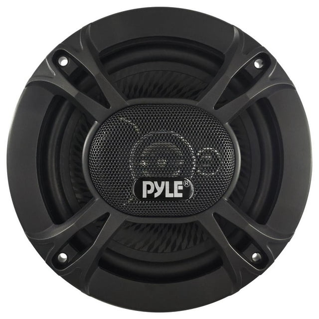 Pyle PL613BK - Three-Way Sound Speaker System - One Pair 6.5'' Three-Way Triaxial Loud Audio, 300 Watts w/ 4 Ohm Impedance and 3/4'' Piezo Tweeter for Car Component Stereo