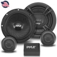 thumbnail image 1 of Pyle PL6150BK - Two-Way Component Speaker Systems - One Pair 6.5'' Two-Way Component Kit, 360 Watts w/ 4 Ohm Impedance and 1'' High-Temperature ASV Voice Coil, 1 of 7