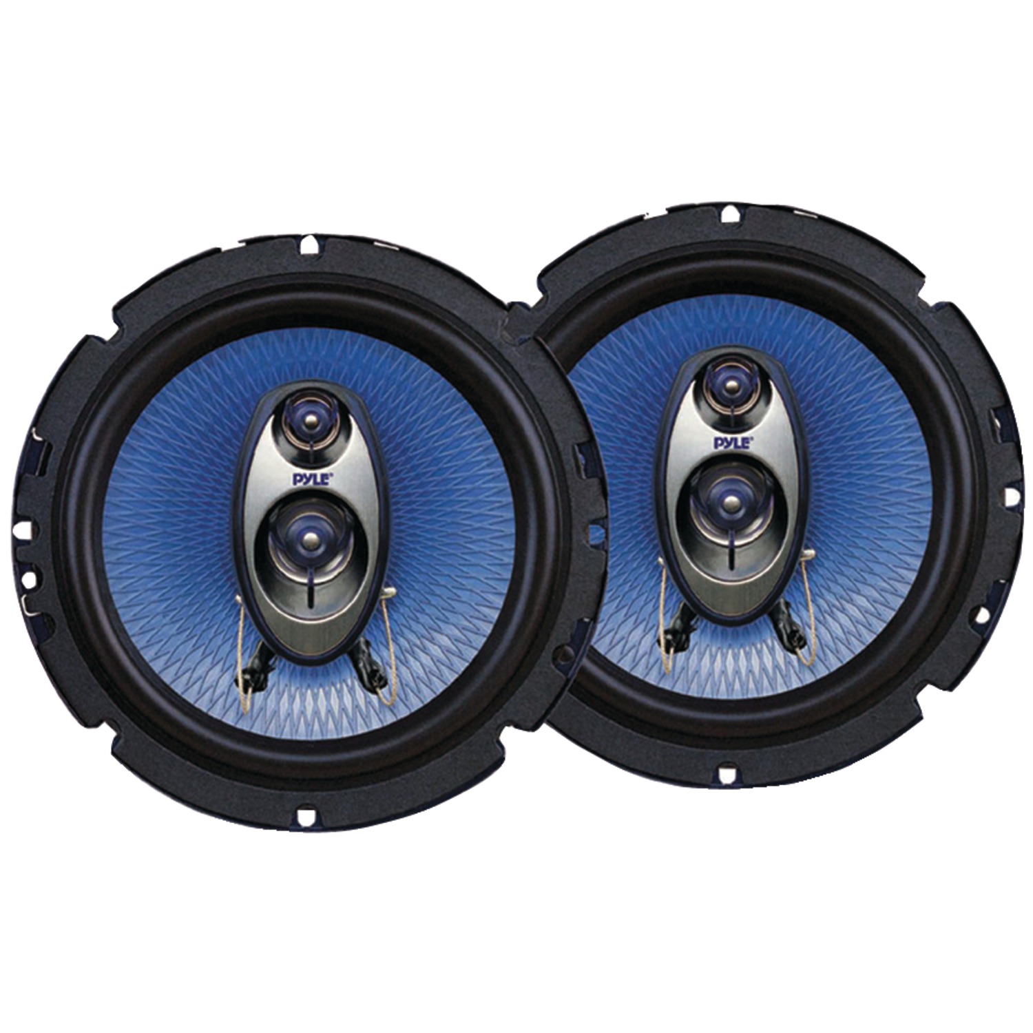 Pyle PL63BL 6.5" 360 Watts 3-Way Car Audio Coaxial Speakers PAIR Blue - image 1 of 7