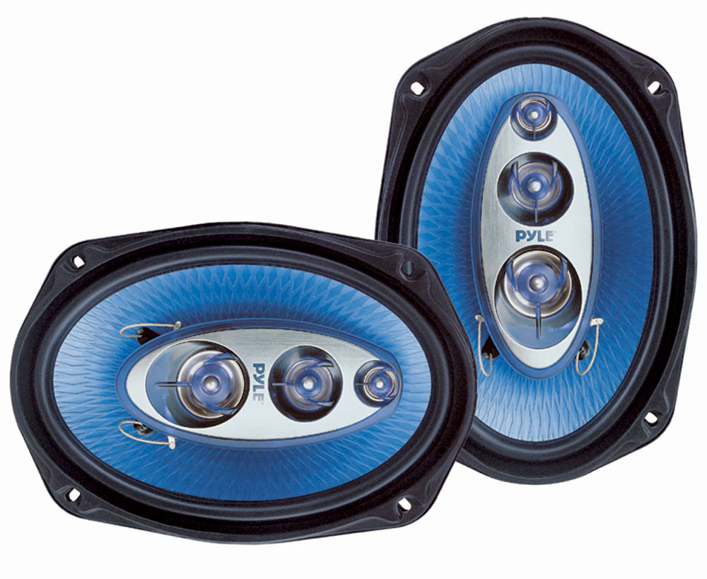 Pyle PL6984BL 6x9" 400 Watts 4-Way Car Coaxial Speakers Audio Stereo Blue - image 1 of 7