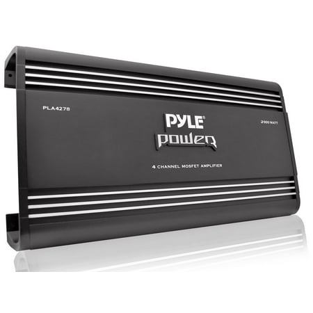 Pyle PLA4278 Bridgeable 4 Channel 2000 W Car Audio Mosfet Power Amplifier Amp