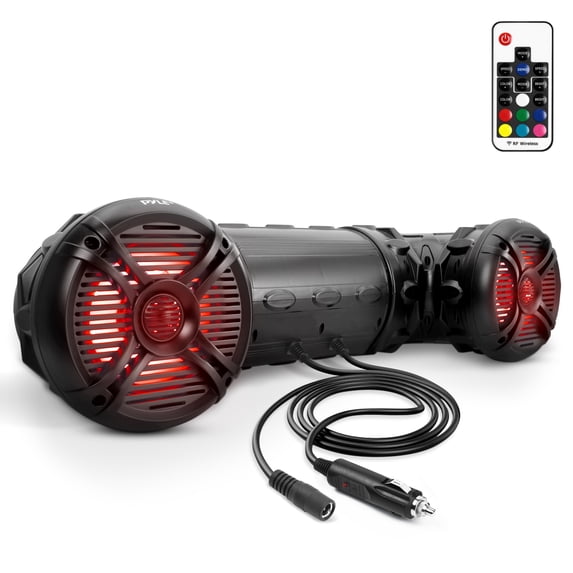 Pyle PLATV85BT 8" 1000 Watt Waterproof Amplified Bluetooth ATV Marine Speakers