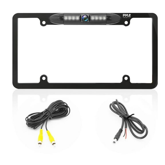 Pyle PLCM29MS - Reverse / Parking Assist License Plate Frame Cam with Night Vision & Distance Scale Lines