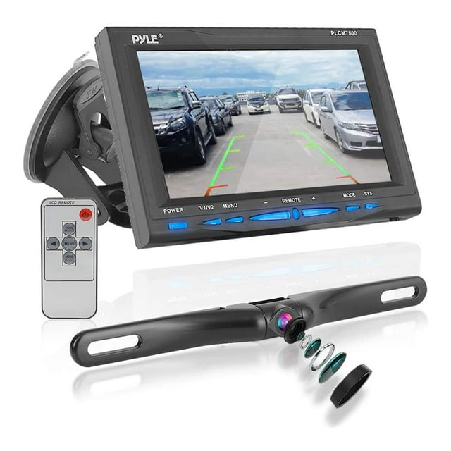 Pyle PLCM7500 7" LCD Rearview Car Backup Camera and Monitor Reverse Assist Kit