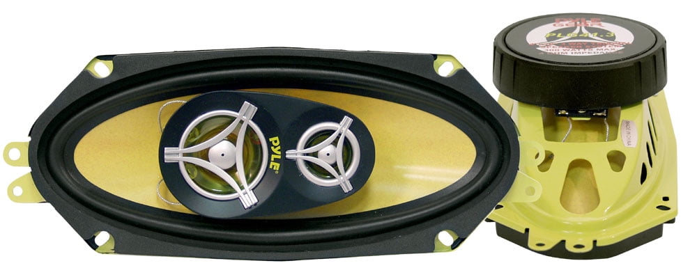 Pyle PLG41.3 4 x 10 Inch 3 Way 300 Watt Car Audio Stereo Coaxial Speakers, Pair
