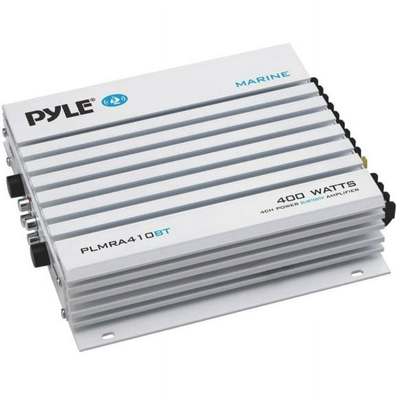 Pyle PLMRA410BT Bluetooth 400 Watt 4 Channel Waterproof Marine Boat Amplifier