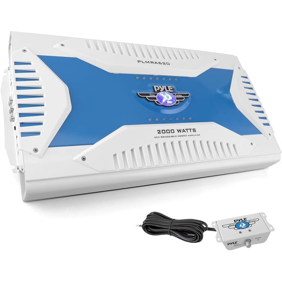 PYLE PLMRA620 - Elite Series Waterproof Amplifier, Bridgeable 2000 Watt 6-Channel Amp
