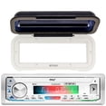 thumbnail interactive-video image 1 of Pyle PLMRB29B Single DIN Marine Stereo - Bluetooth, AM/FM, USB, AUX, 75W RMS 1 of 3
