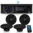 thumbnail image 1 of Pyle PLMRKT48BK 6.5 Inch Bluetooth Marine Receiver Stereo and Speaker Kit, Black, 1 of 13