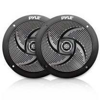 Pyle PLMRS5B 5.25 Inch Waterproof Low Profile Marine Speakers, Black (2 Pack)