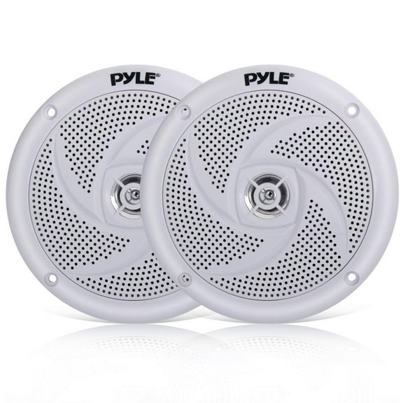 Pyle PLMRS5W - Waterproof Rated Marine Speakers, Low-Profile Slim Style Speaker Pair, 5.25''-inch (180 Watt)