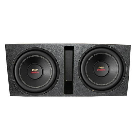 Pyle PLPW12D 12" 3200W 4-Ohm DVC Car Subwoofer Sub and Dual Ported Enclosure
