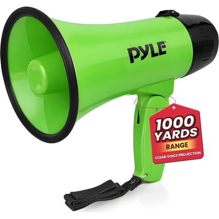 Pyle PMP22GR Compact & Portable Megaphone with Siren Alarm Mode