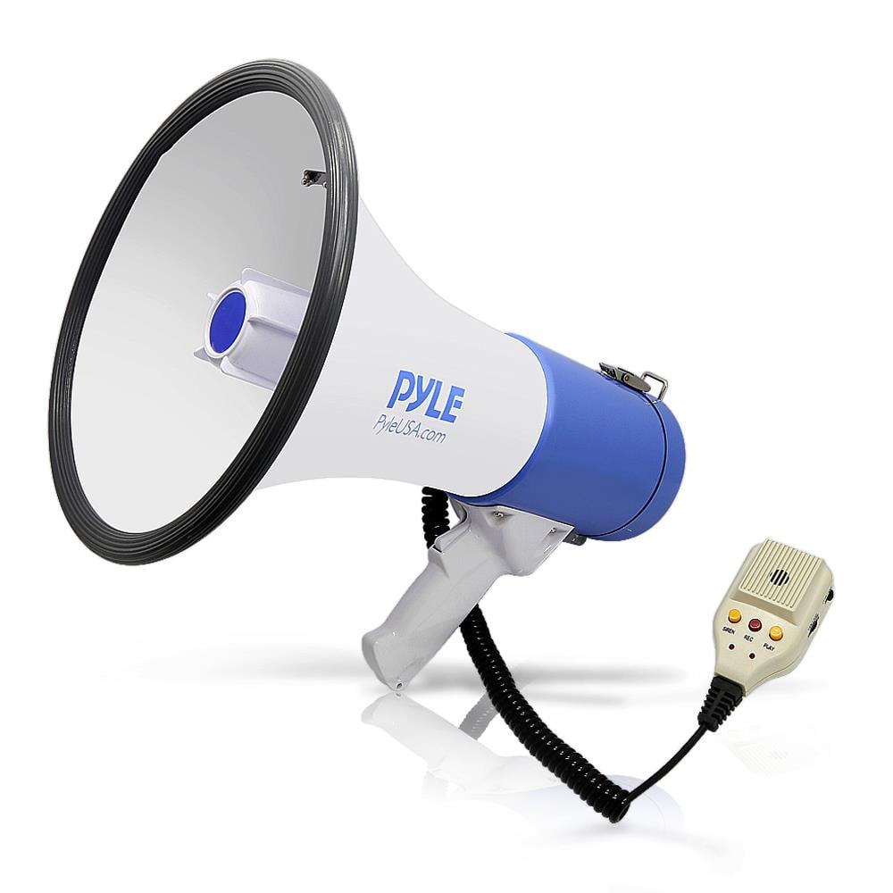 PylePro 50 Watt 3600 Yard Sound Range Portable Bullhorn Megaphone Speaker, Blue