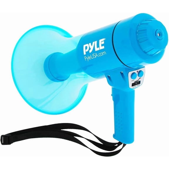 PYLE PMP66WLT - Waterproof Megaphone - Water Resistant PA Bullhorn Speaker with Siren Alarm and Built-in LED Light