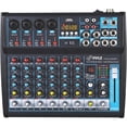 thumbnail image 1 of Pyle Professional Audio Mixer Sound Board Console Desk System Interface 8 Channel Digital USB Bluetooth MP3 Computer Input 48V Phantom Power Stereo DJ Studio FX 16Bit DSP Processor PMXU83BT, Black, 1 of 8