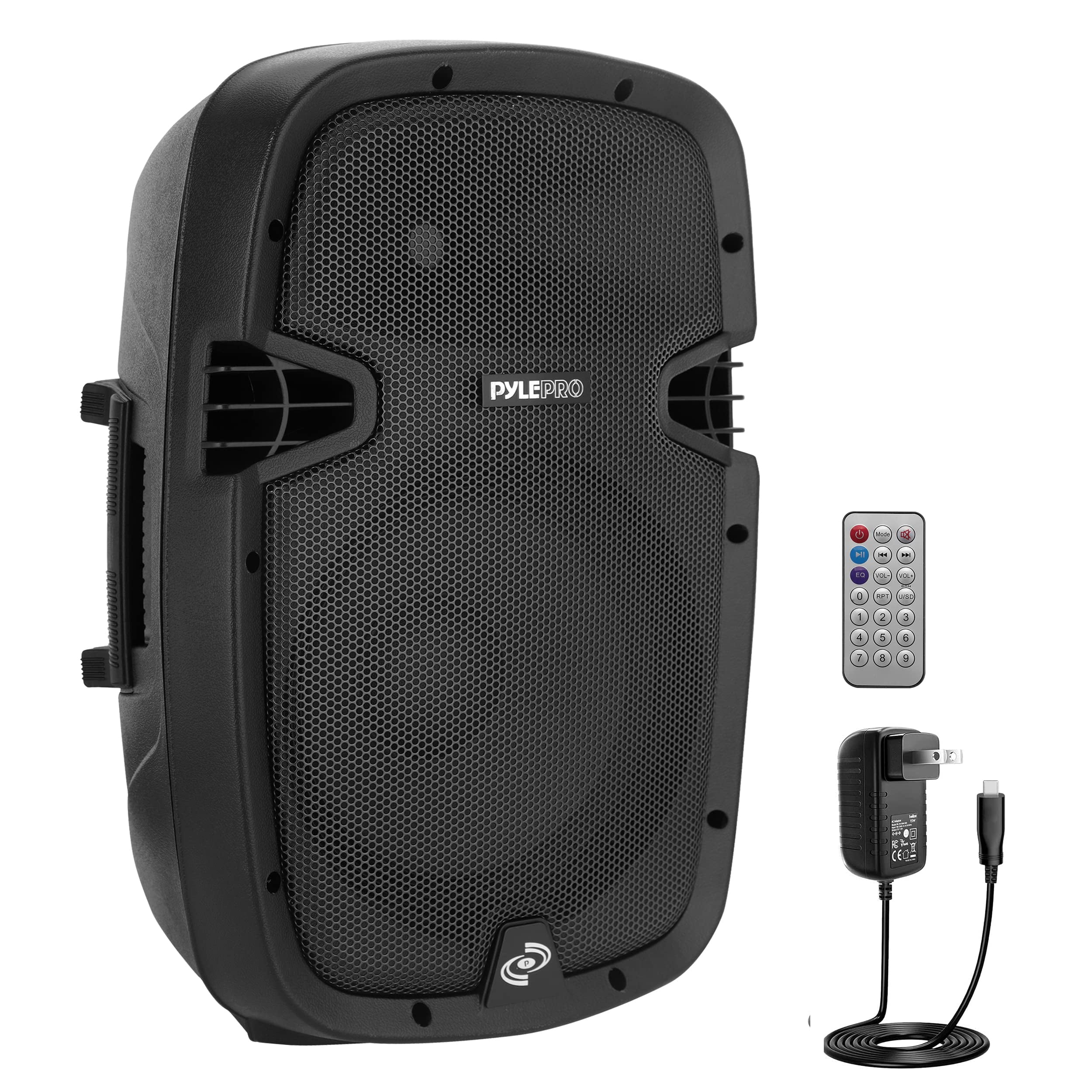 Pyle PPHP1037UB - Bluetooth Loudspeaker PA Cabinet Speaker System, Powered 2-Way Full Range Sound, Recording Ability, USB/SD, AM/FM Radio, Aux Input, 10-Inch, 700 Watt