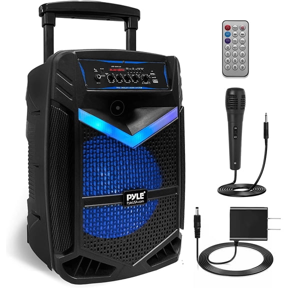 Pyle PPHP1242B 800 W Portable Bluetooth PA Speaker System with Microphone