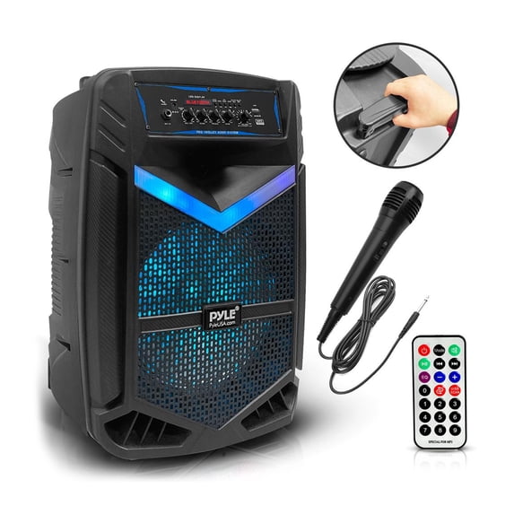 Pyle PPHP1242B 800 W Portable Bluetooth PA Speaker System with Microphone