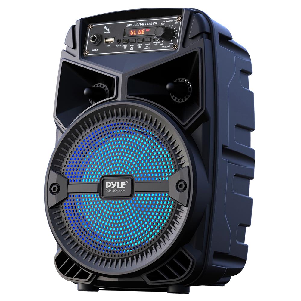 Pyle PPHP634B - 6.5’’ Portable PA Speaker - Portable PA & Karaoke Party Audio Speaker with Flashing Party Lights, MP3/USB/ /FM Radio (240 Watt MAX) - image 1 of 8