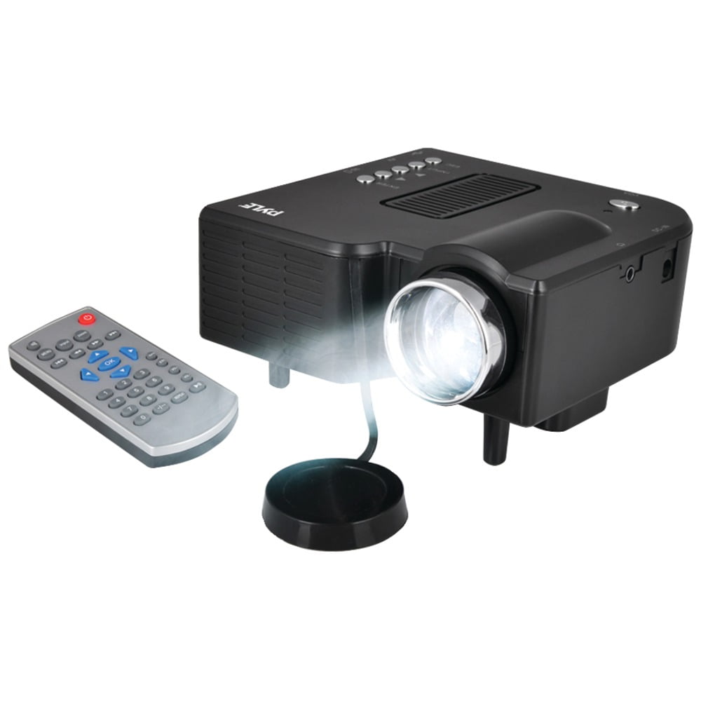 Pyle PRJG48 Mini Compact Pocket Projector, 1080p Support, USB/SD Card  Readers, HDMI  VGA Inputs, Upside-Down Mountable