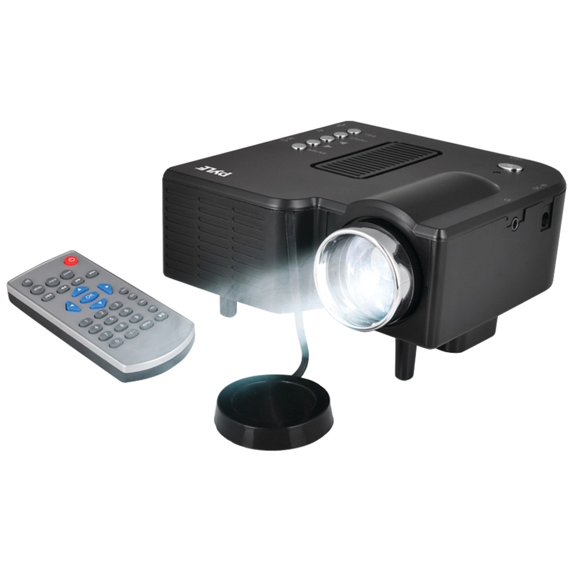 Pyle PRJG48 - Mini Compact Pocket Projector, 1080p Support, USB/SD Card Readers, HDMI & VGA Inputs, Upside-Down Mountable