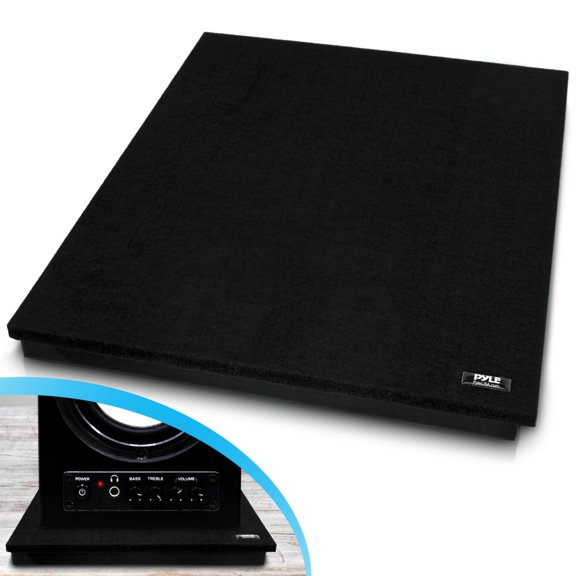 Pyle PSI12 - Acoustic Sound Isolation Dampening Recoil Stabilizer Speaker Riser Platform Base (for Studio Monitor, Subwoofer, Loudspeakers, Shelf Speakers, etc.) 22.5'' x 18.1''