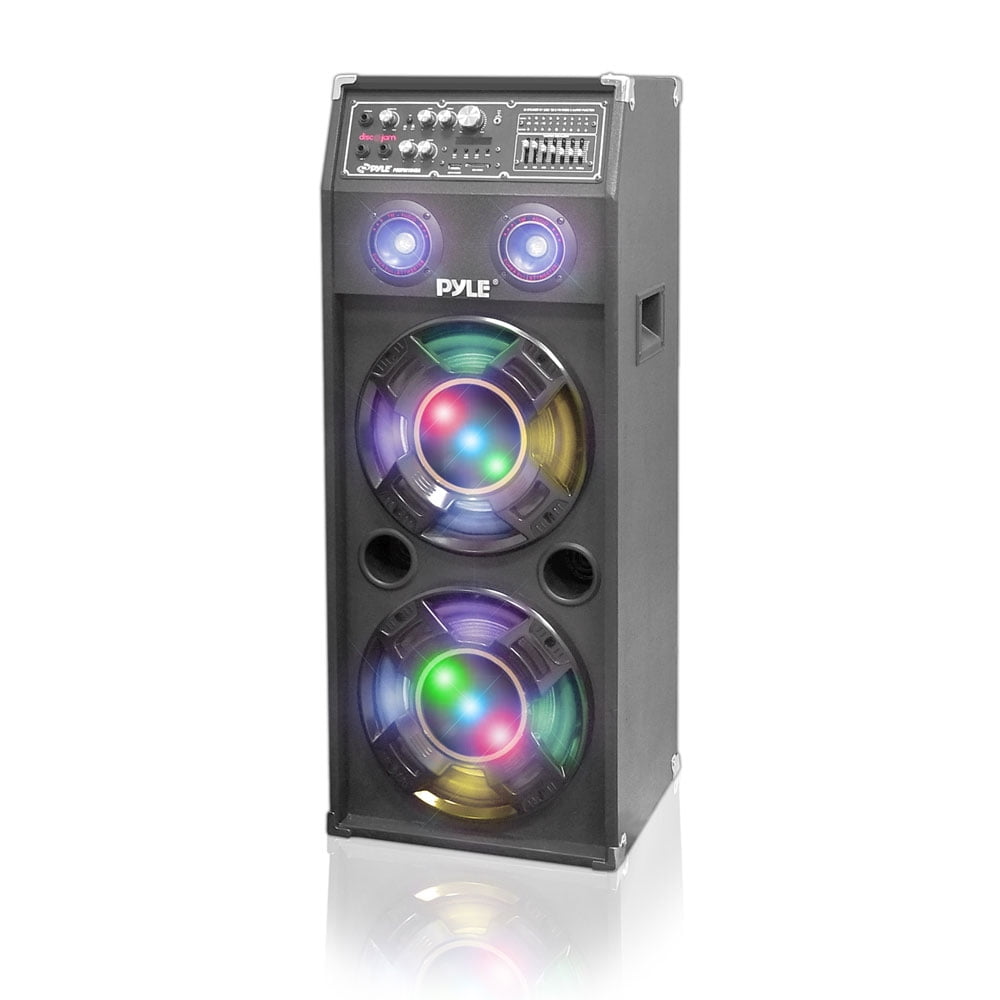 Pyle PSUFM1045A 1000 Watt Disco Jam 2Way Powered Speaker System with
