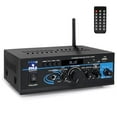 thumbnail image 1 of Pyle PTA2 2 x 40W Home Stereo Mini Bluetooth Power Amplifier with Remote Control, 1 of 10