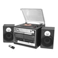 thumbnail image 1 of Pyle PTTCSM70BT - Vintage Classic-Style Bluetooth Turntable & Speaker System with Vinyl-to-USB Recording, Dual Cassette Decks, CD Player, AM/FM Radio, 1 of 4