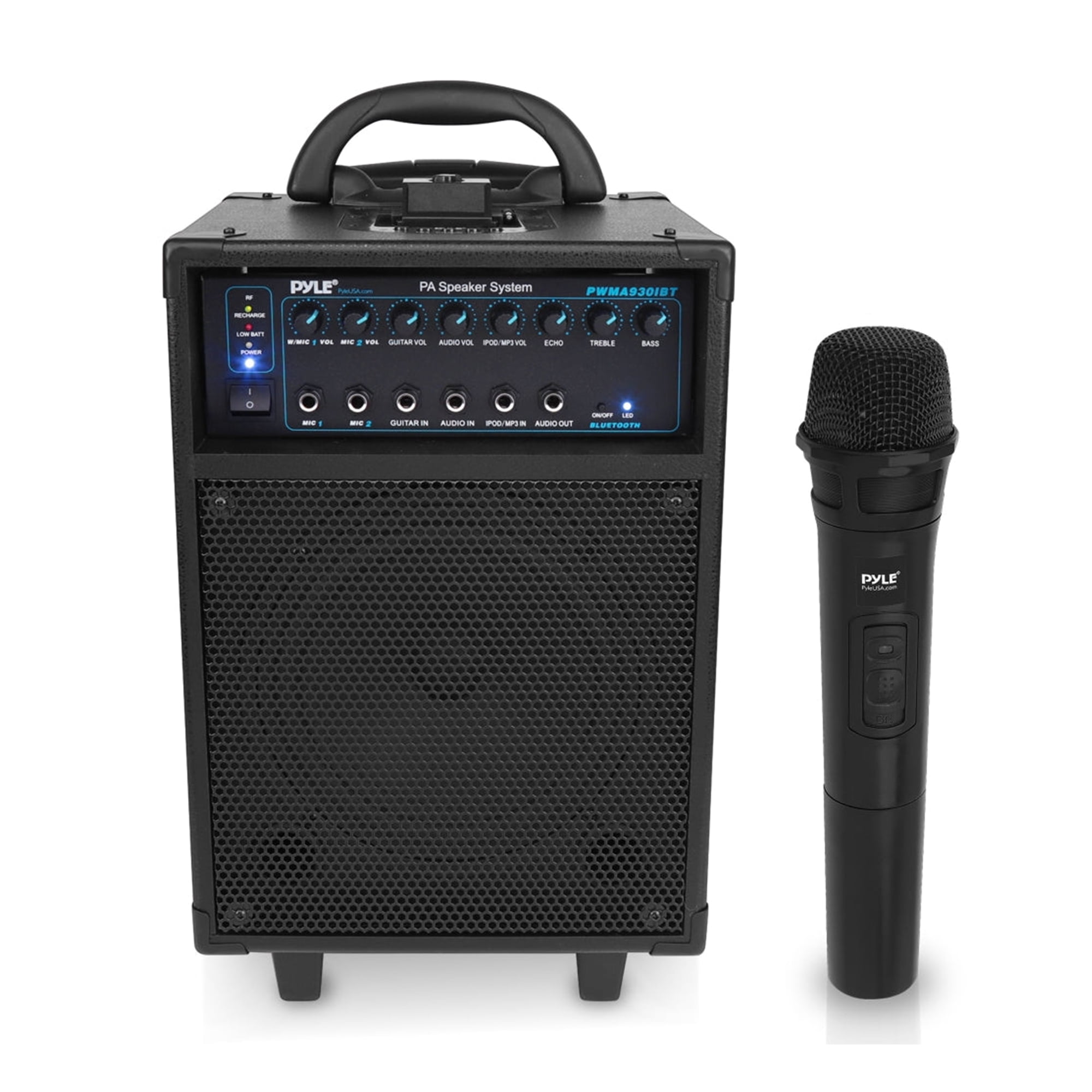 Pyle PWMA930IBT Wireless Portable PA System with Mic and 30-Pin iPod Dock 