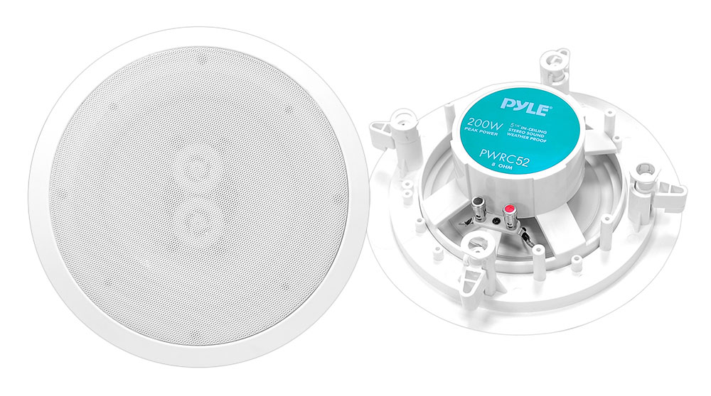Pyle PWRC52 5.25 Inch 200 Watt Outdoor Ceiling Home Audio In-Wall Stereo Speaker - image 1 of 4