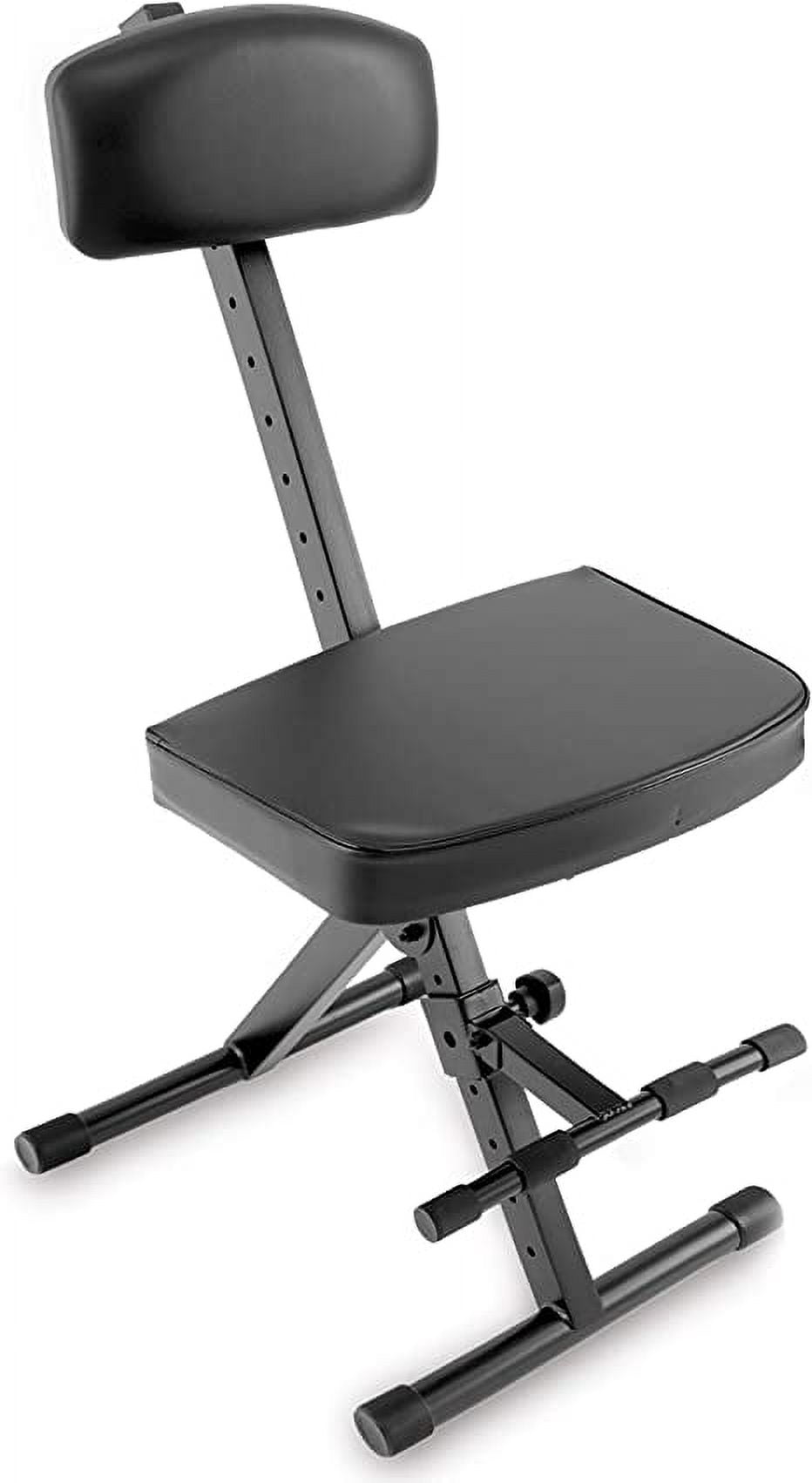 Pyle Padded Bench-Guitar/Keyboard Performer and DJ Deluxe Seat w/Adjustable Backrest